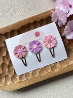 Klikklak set | Lederbloem Rose/Paars