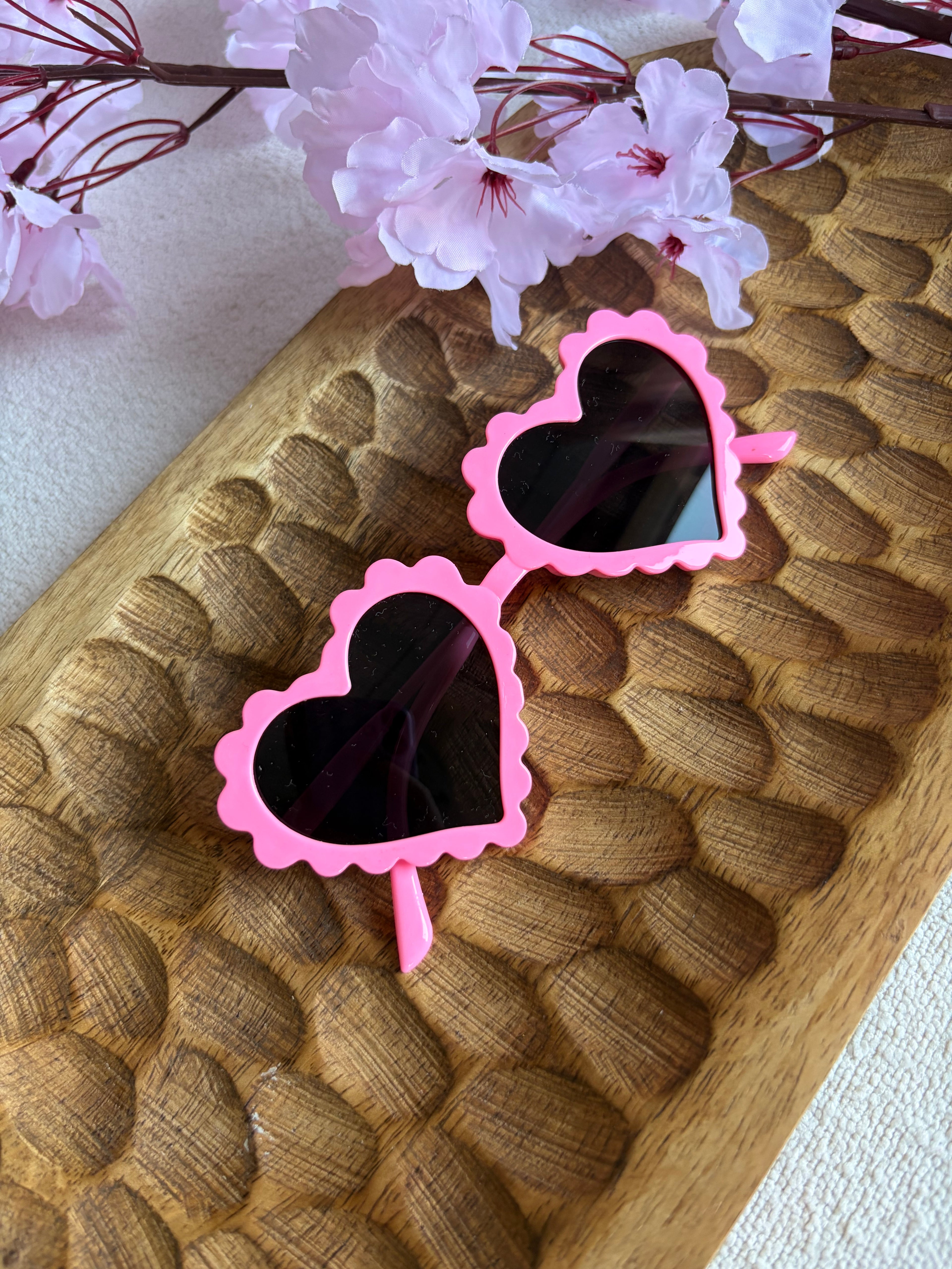 Zonnebril | Hartjes roze