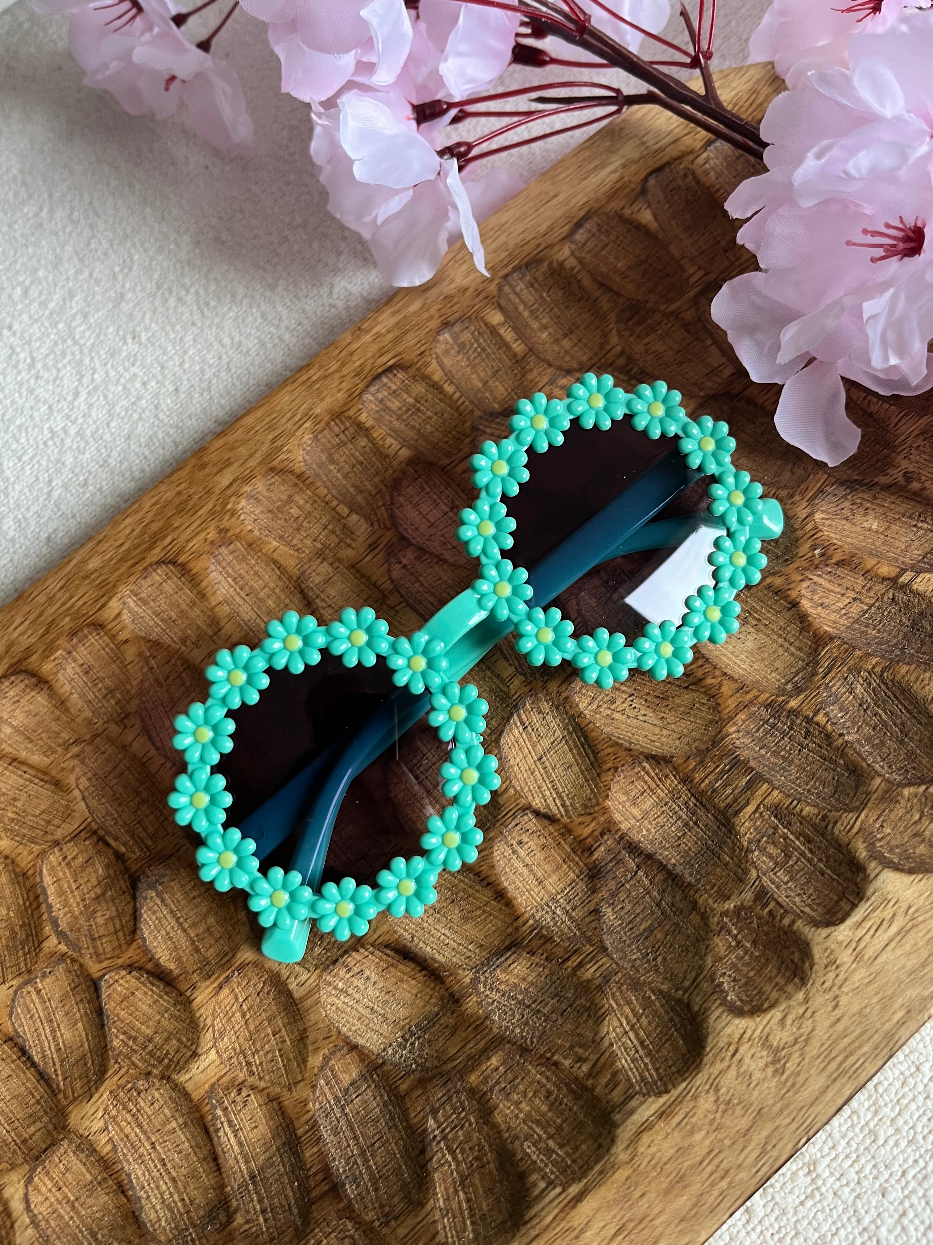 Zonnebril | Mini madelief groen
