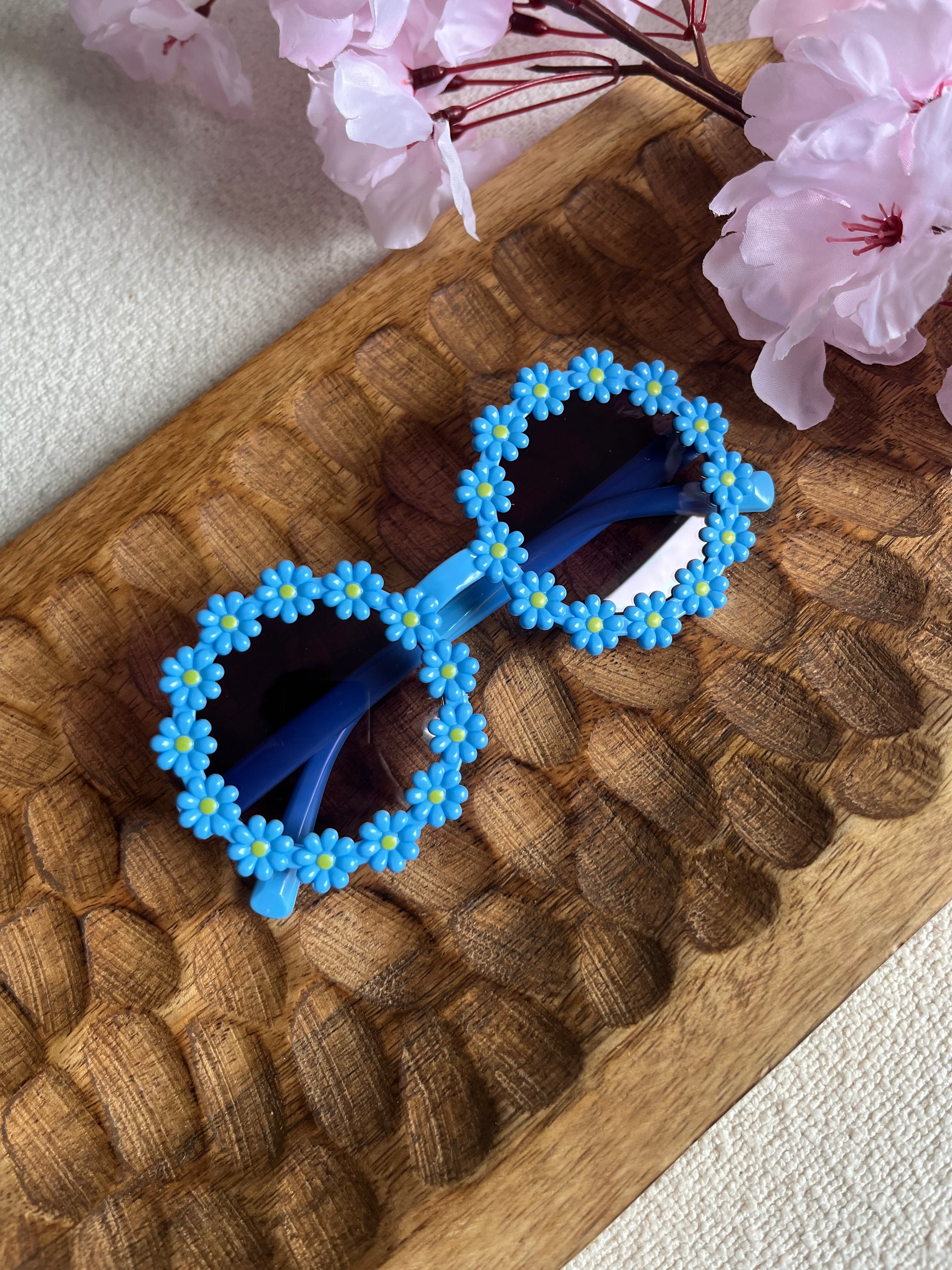 Zonnebril | Mini madelief blauw