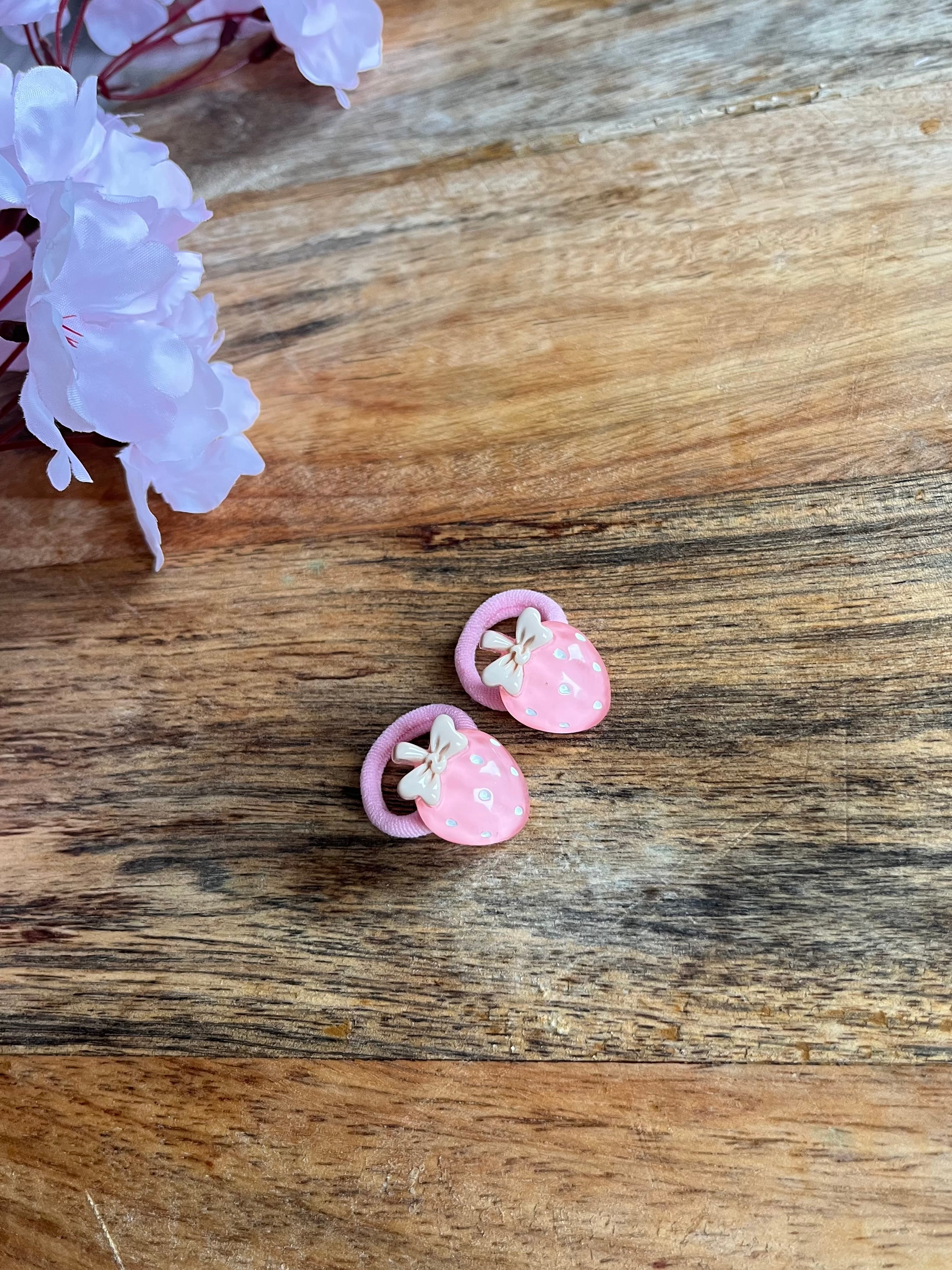 Mini haarelastiekjes | Aardbei roze