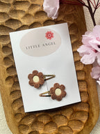 Klikklak set | Zachte bloem bruin
