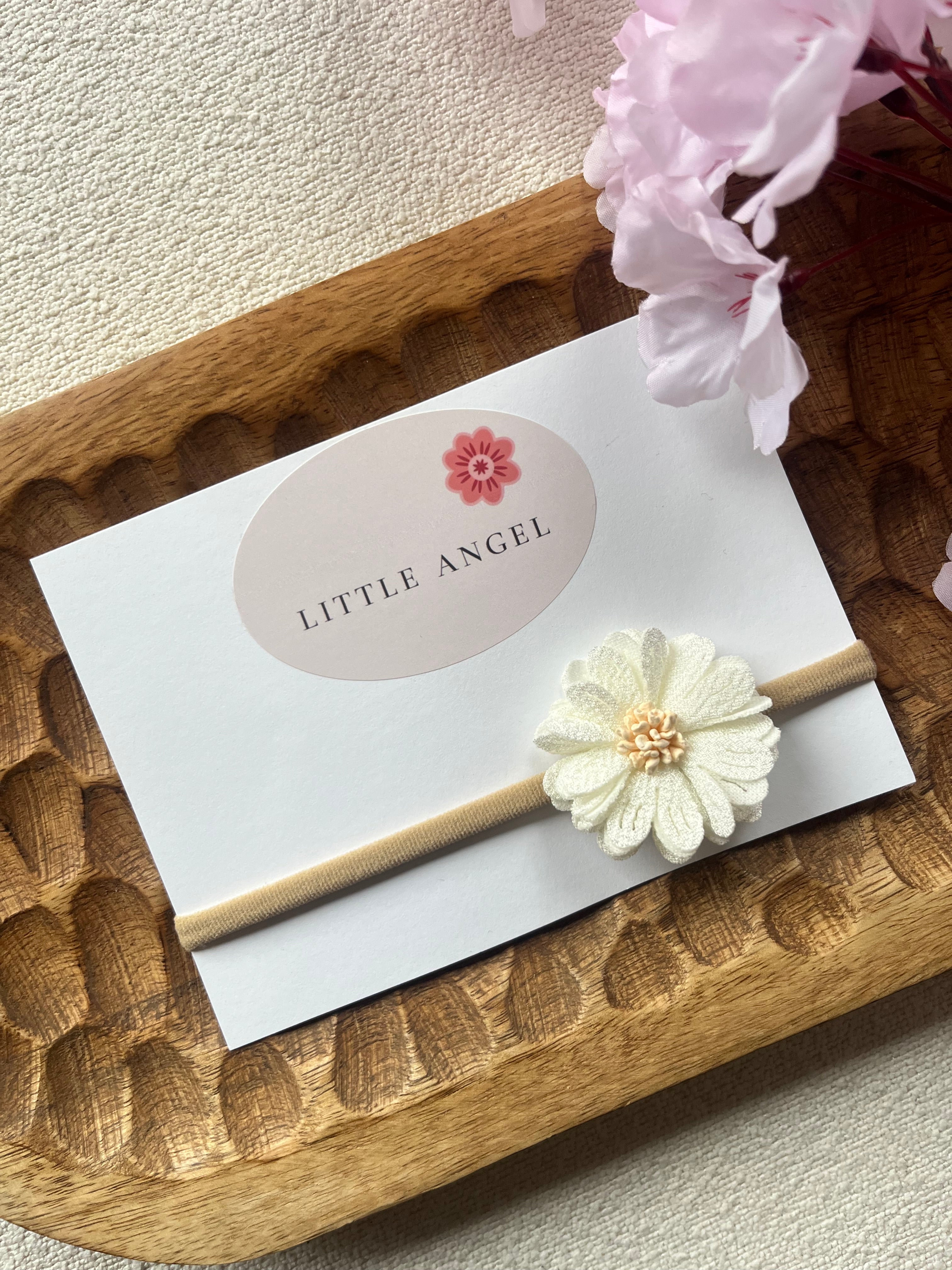 Haarbandje | Luxe bloem wit