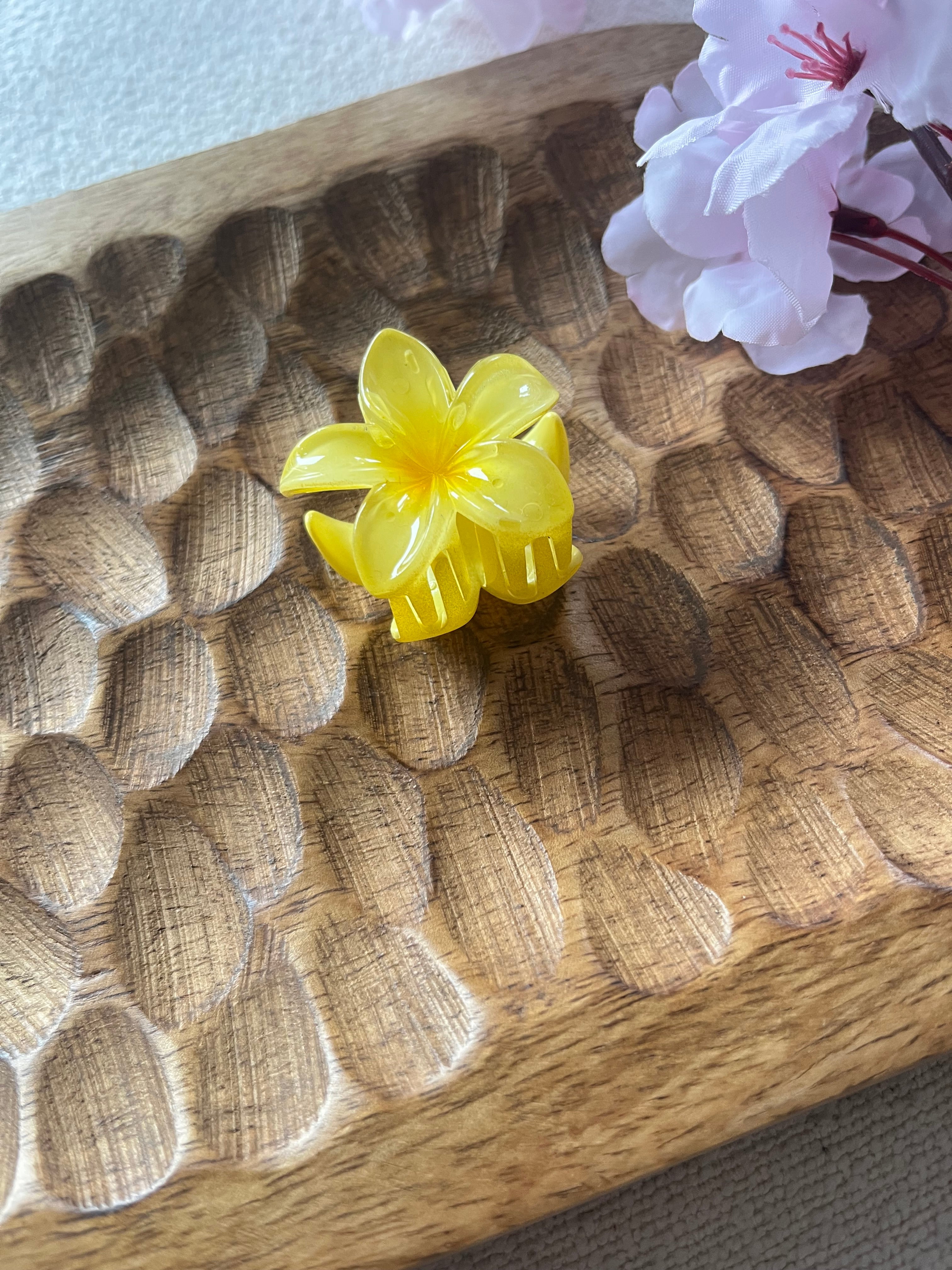Mini haarklem | Gele bloem