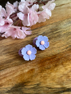 Mini haarelastiekjes bloem | Paars