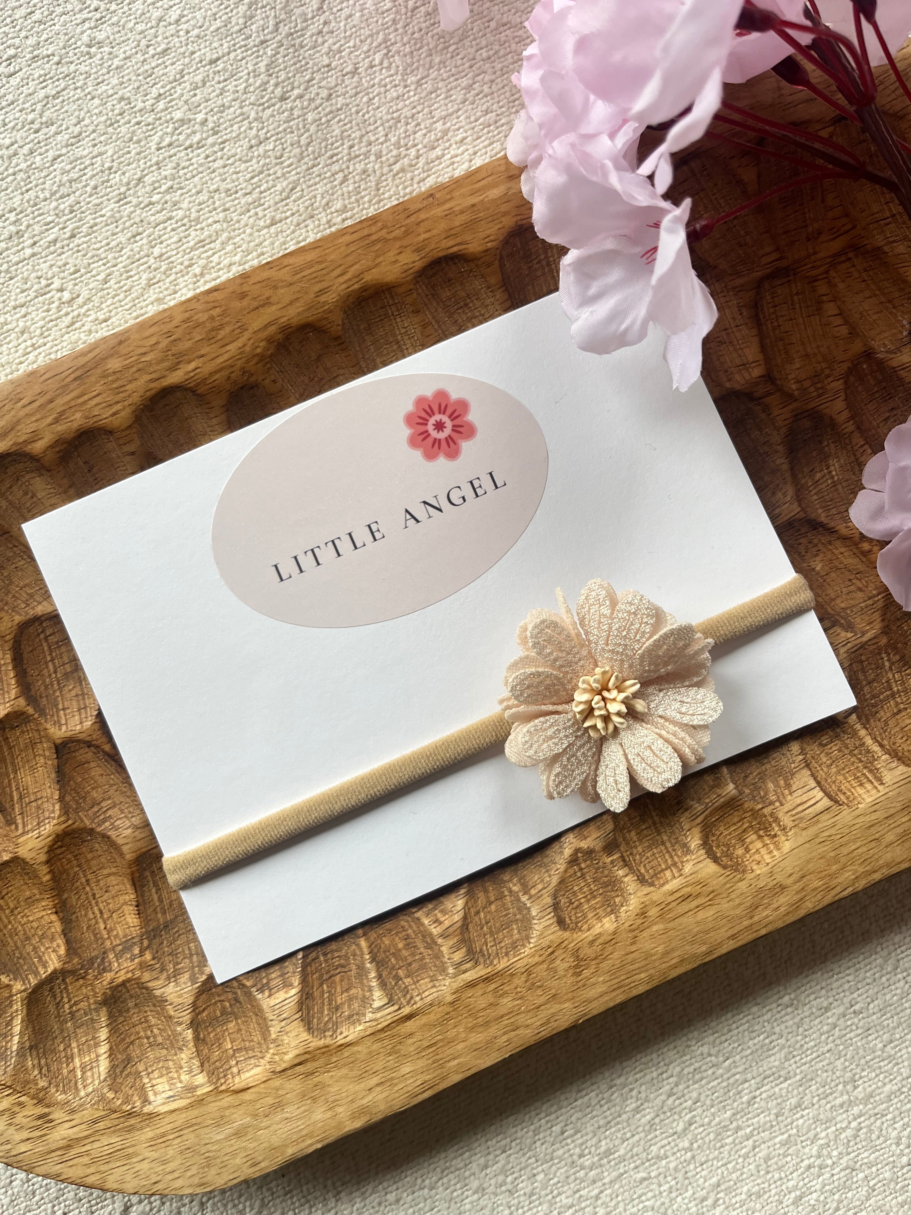 Haarbandje | Luxe bloem beige