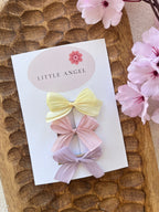 Linnen strikjes | Pastel kleurtjes
